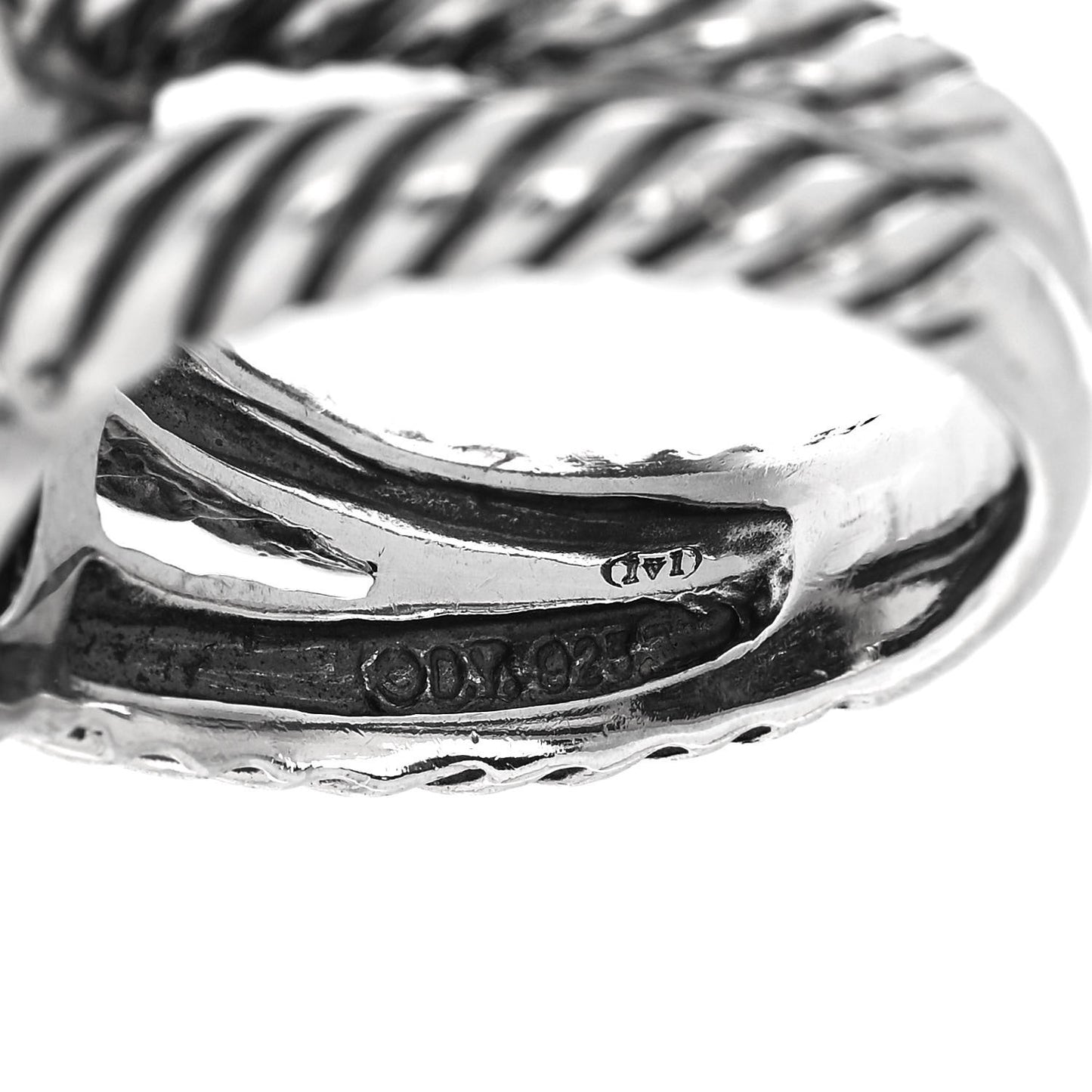 Sterling Silver Diamond 11mm Albion Pave Ring 54 7
