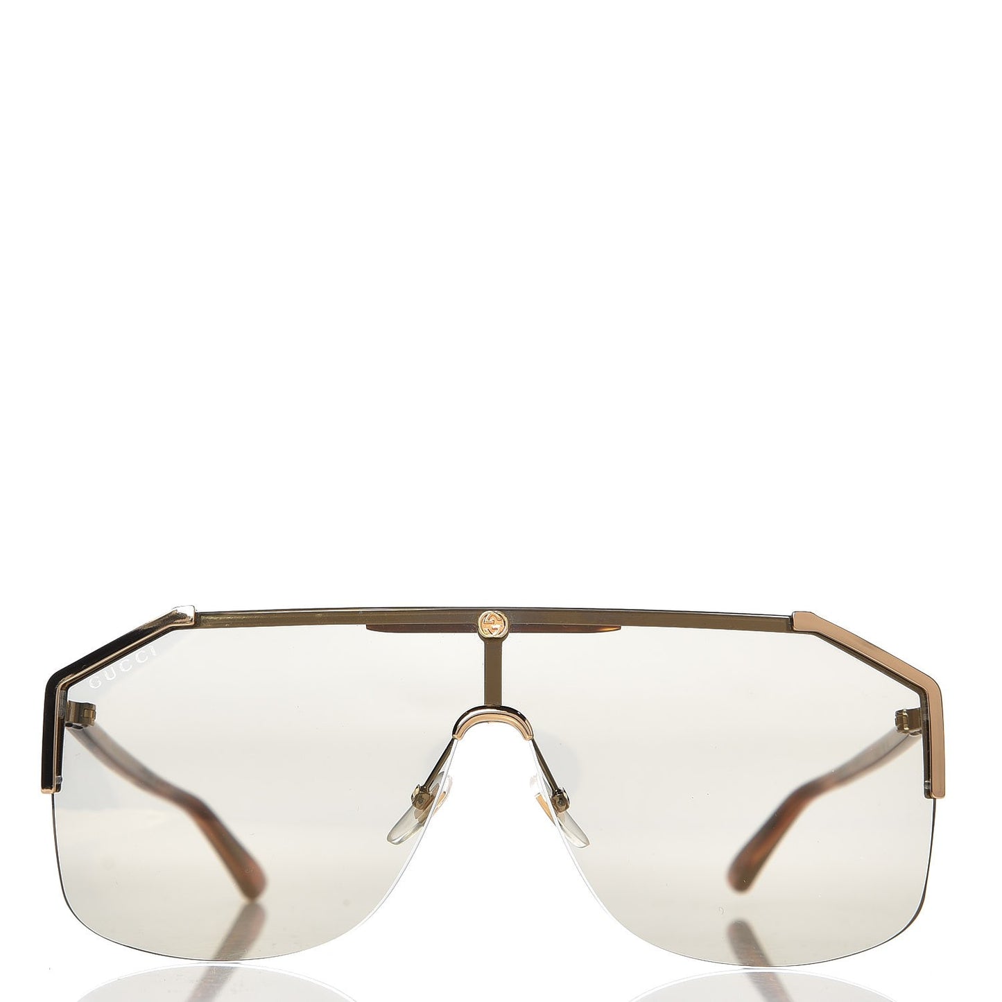 Rimless GG0291/S Sunglasses Gold Havana