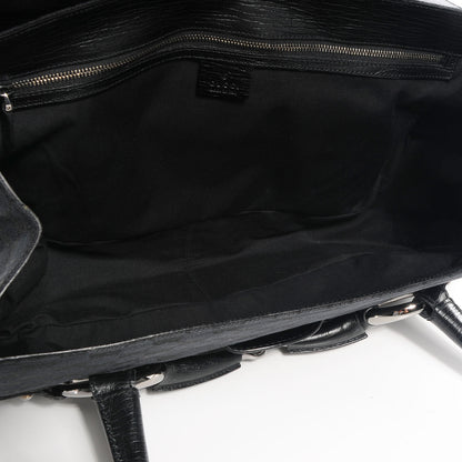 Gucci Monogram Large Horsebit Chain Flap Bag Black 5 of 7