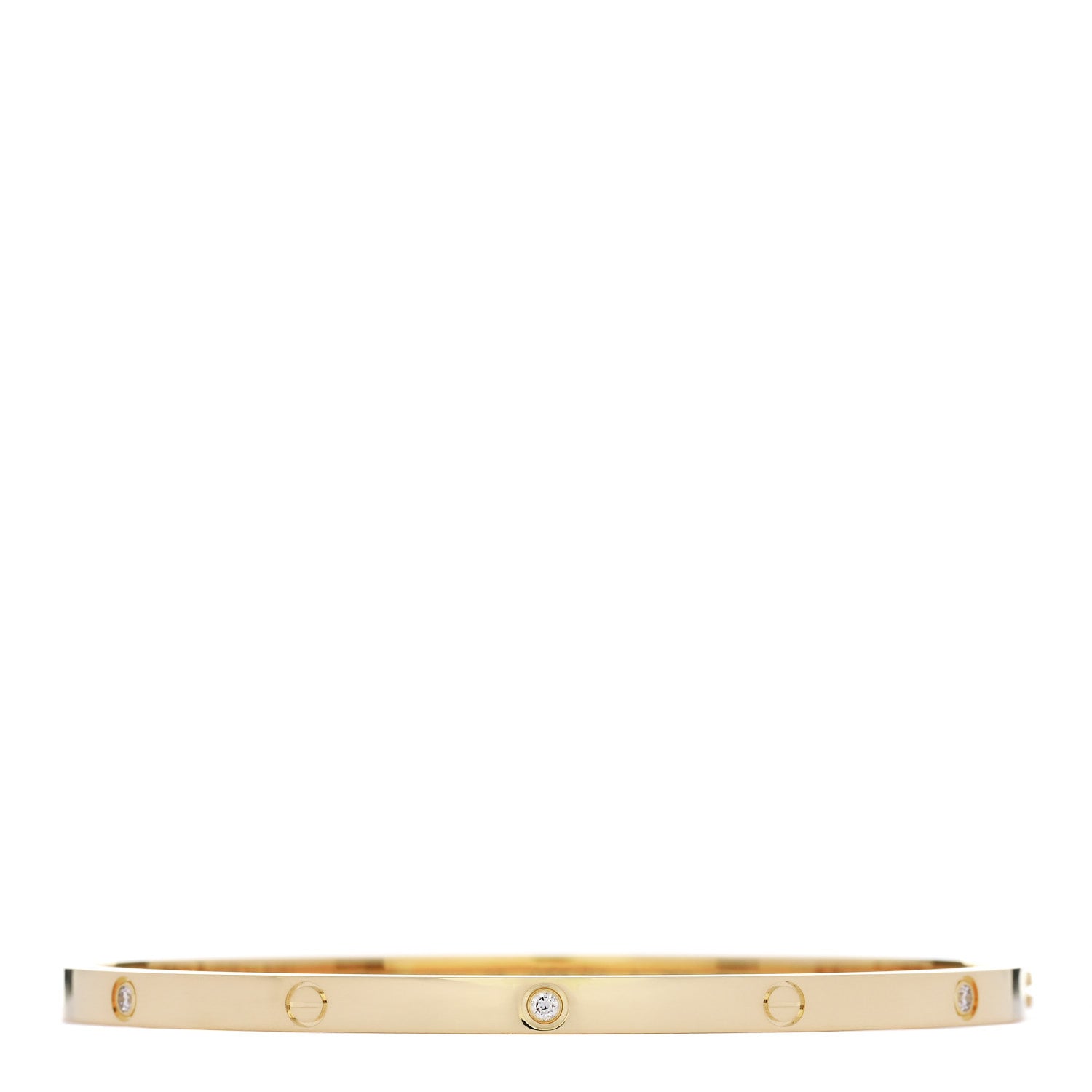 Cartier 18K Yellow Gold 6 Diamond Small LOVE Bracelet 18 1 of 8