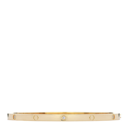 Cartier 18K Yellow Gold 6 Diamond Small LOVE Bracelet 18 1 of 8