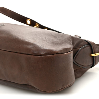 Miu Miu Nappa Aviator Regular Aventure Shoulder Bag Briarwood 10 of 10