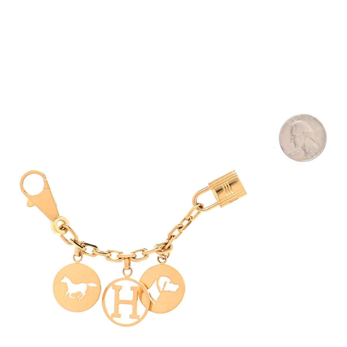 Breloque Bag Charm Gold