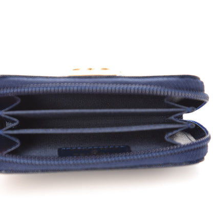 Chanel Caviar Quilted Boy Zip Around Coin Purse Wallet Dark Blue 5 of 8