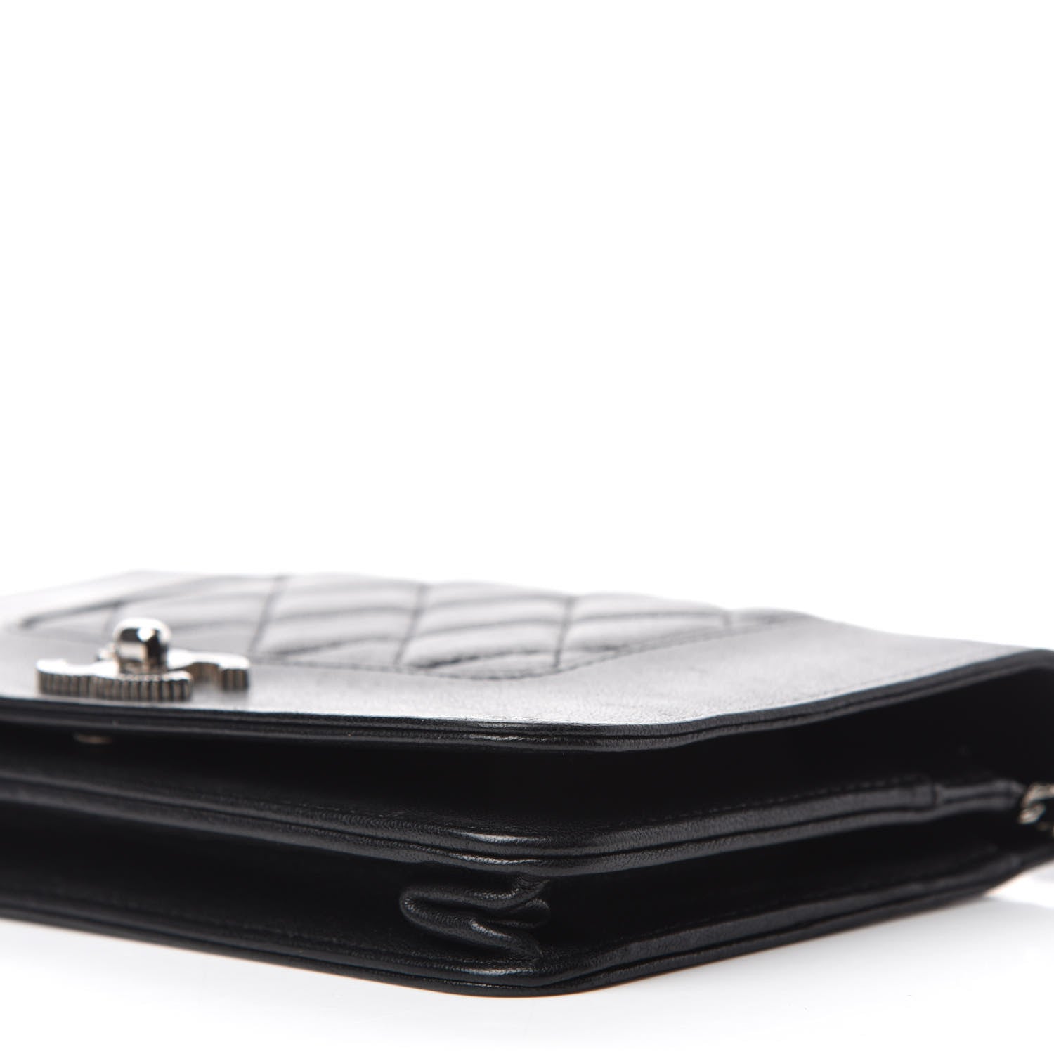 Chanel Sheepskin Quilted Mademoiselle Vintage Wallet On Chain WOC Black 7 of 14