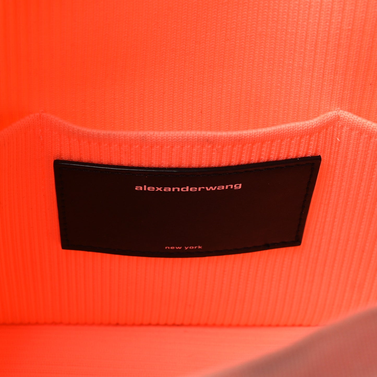Ribbed Knit Small Ryan Bag Faded Neon Orange