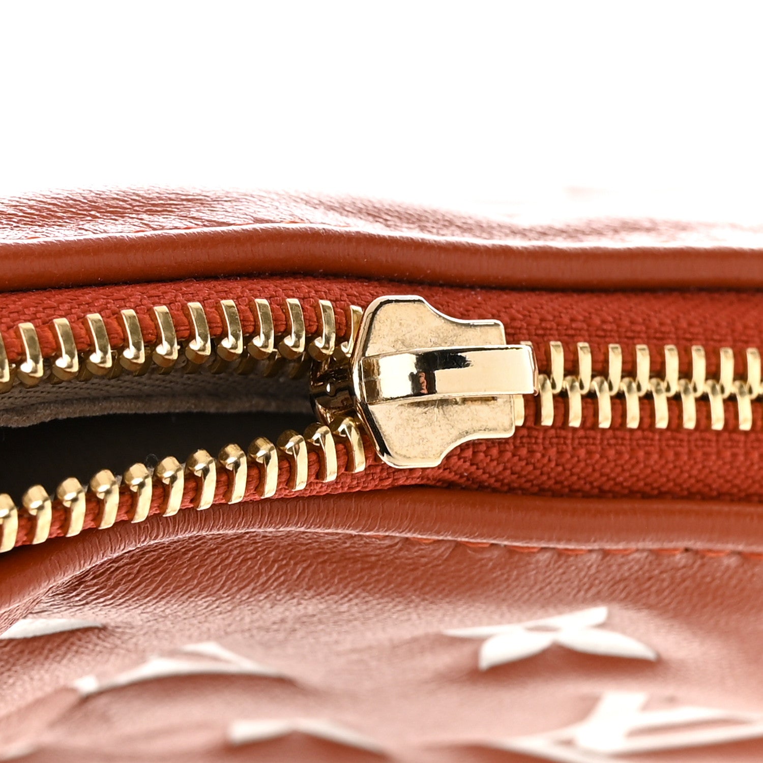 Louis Vuitton Lambskin Embossed Monogram Coussin PM Terracotta Brown 11 of 11