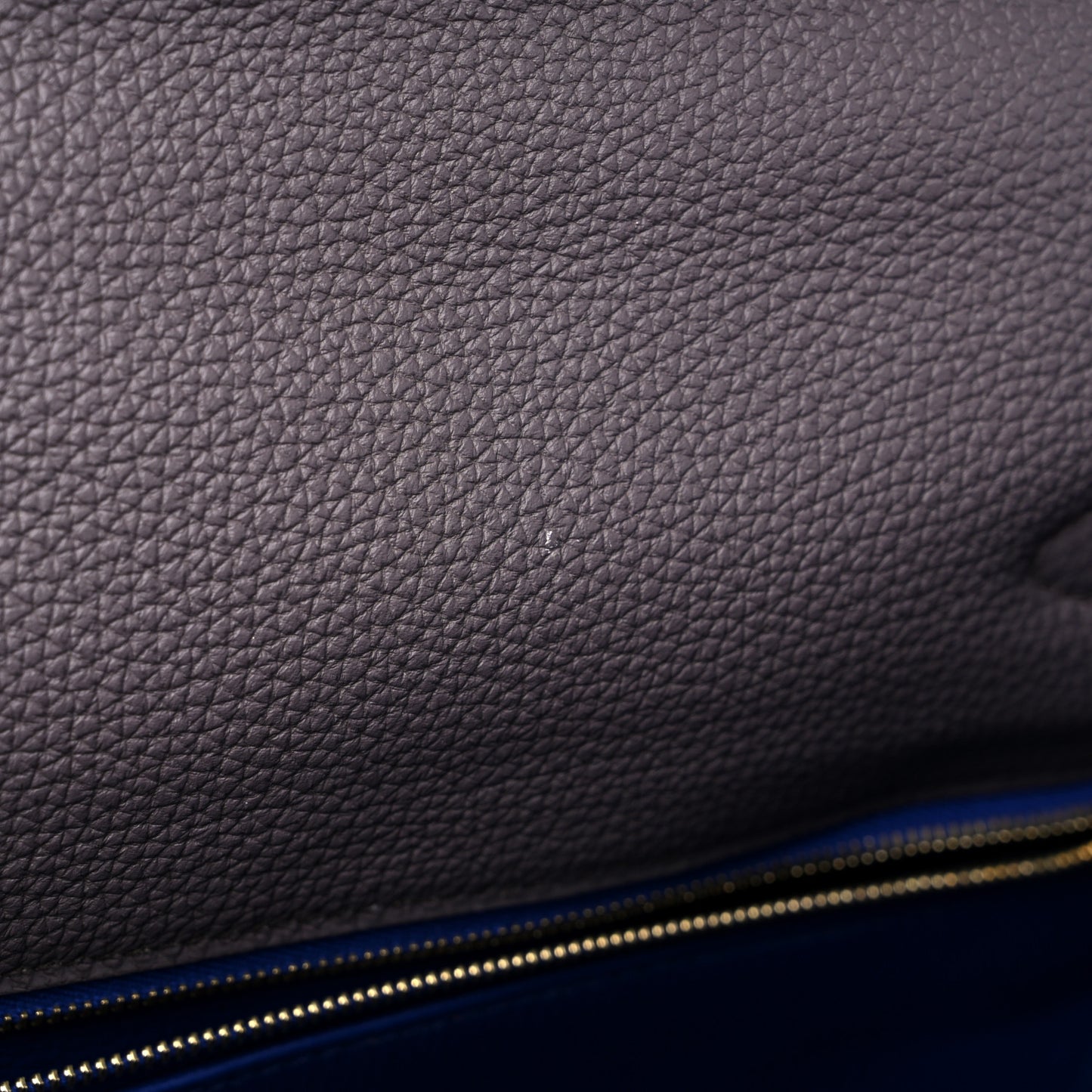 Togo Horseshoe Kelly Retourne 35 Etain Bleu Electrique
