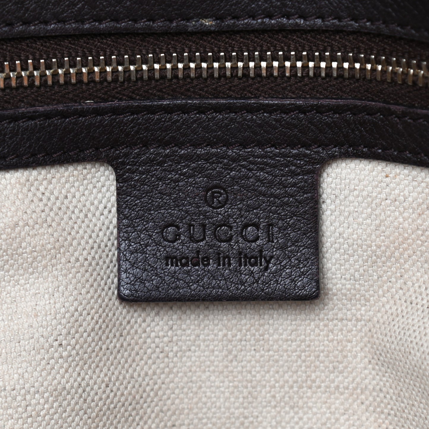 Guccissima Medium Bree Foldover Tote Chocolate