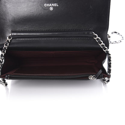 Chanel Lambskin Quilted Wallet On Chain WOC Black 5 of 11