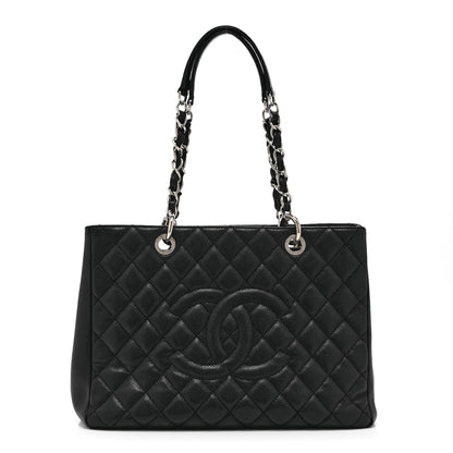Chanel Caviar Quilted Grand Shopping Tote GST Black 1 of 12