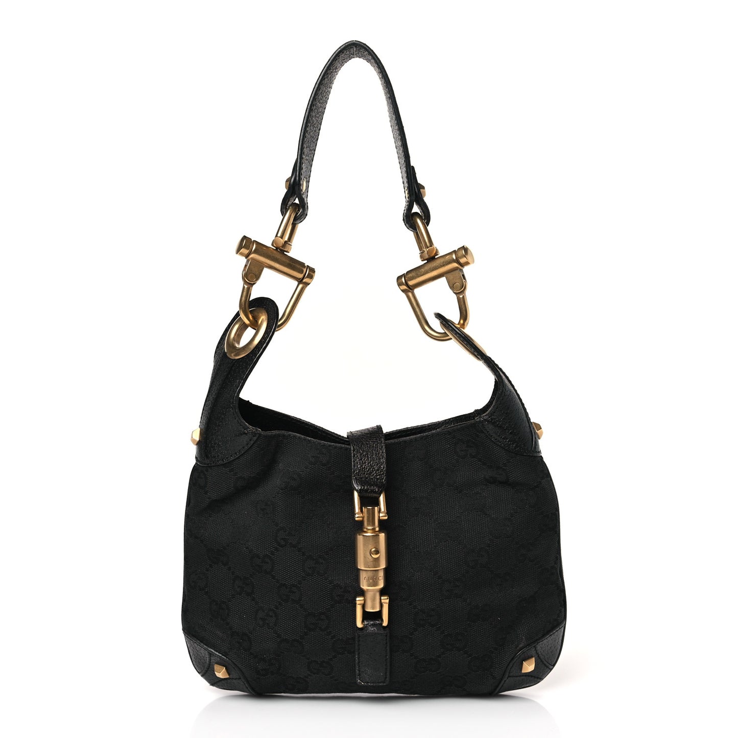 Monogram Mini Piston Lock Jackie O Hobo Black