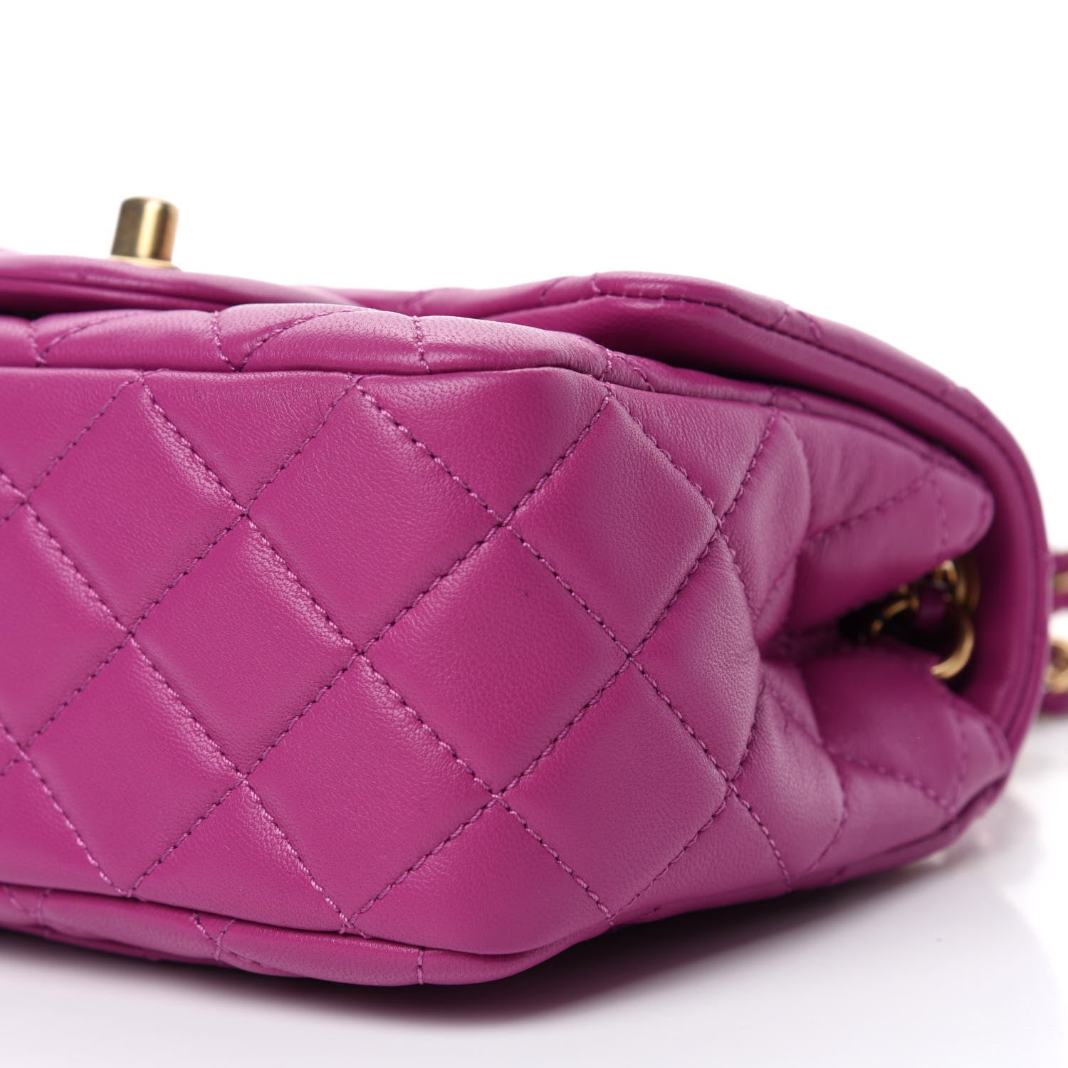Chanel Lambskin Quilted Mini Pearl Crush Flap Purple 7 of 10
