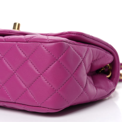 Chanel Lambskin Quilted Mini Pearl Crush Flap Purple 7 of 10