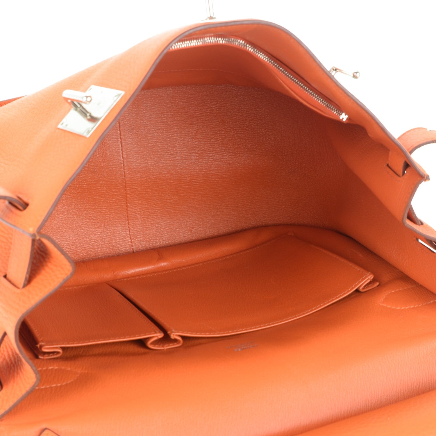 Hermes Taurillon Clemence Jypsiere 34 Orange 5 of 7