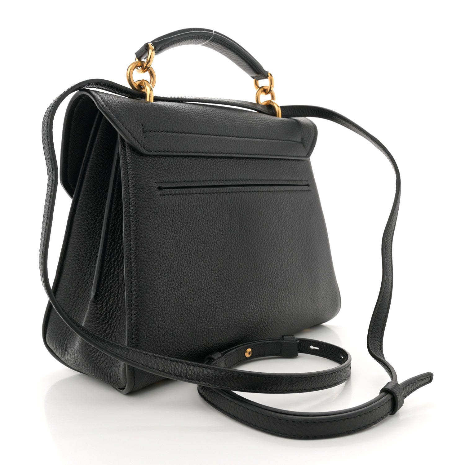 Salvatore Ferragamo Calfskin Small Margot Top Handle Satchel Black 3 of 10