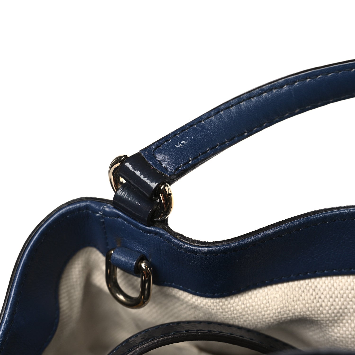 Gucci Patent Small Soho Shoulder Bag Navy 10 of 10
