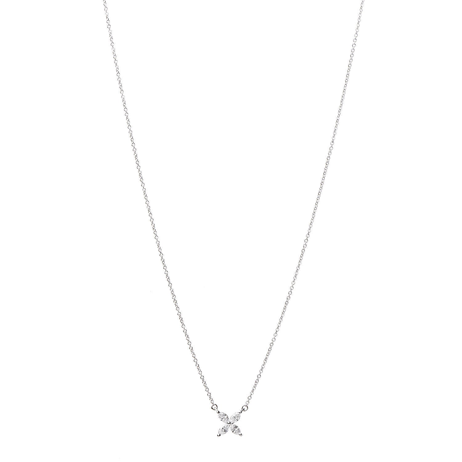 Tiffany Platinum Diamond Small Victoria Necklace 1 of 6