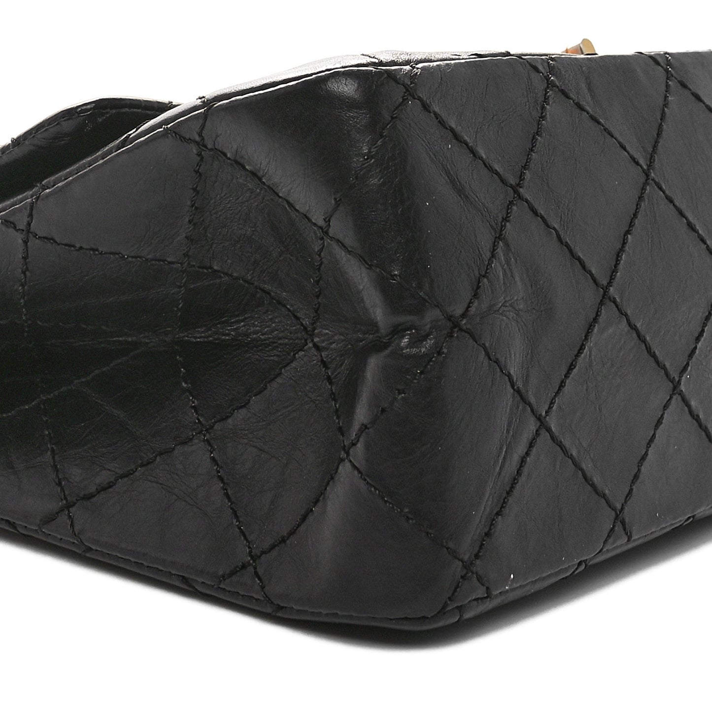 Aged Calfskin Quilted 2.55 Reissue 226 Flap Black