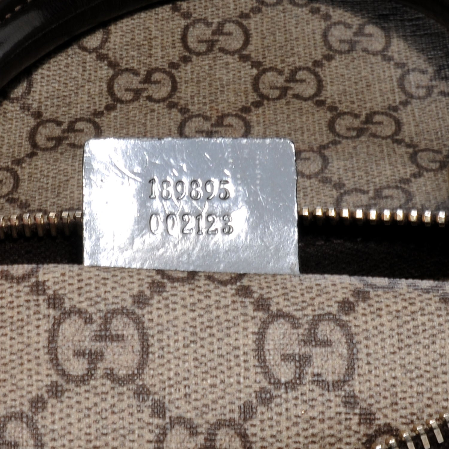 Gucci GG Plus Monogram Tattoo Heart Medium Joy Boston Dark Brown 9 of 10