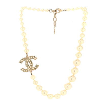 Chanel Pearl CC 100th Anniversary Necklace Light Gold 3 of 5