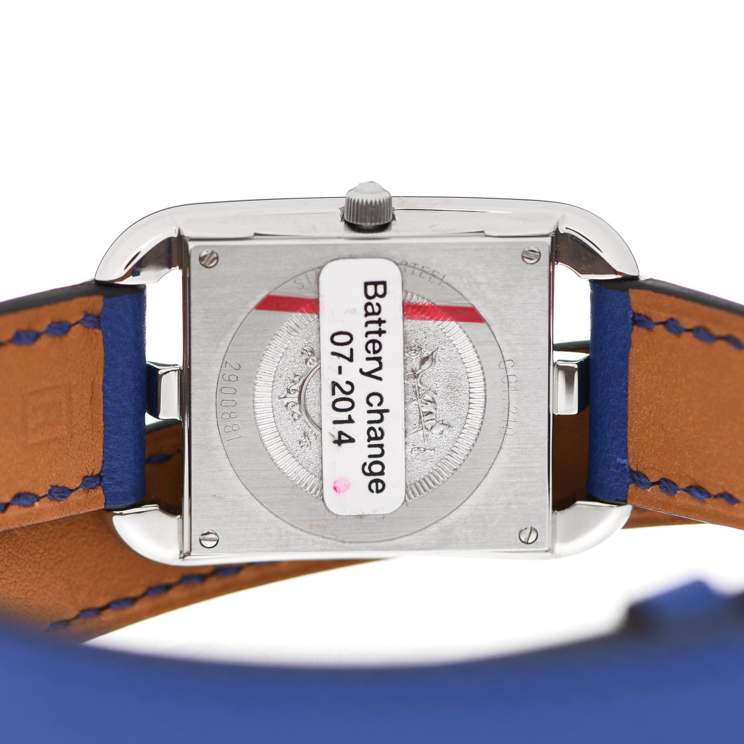 Hermes Stainless Steel Swift 23mm Cape Cod Double Tour Quartz Watch Bleu Electrique 4 of 4
