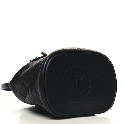 Chanel Lambskin Quilted Metallic Bubble Backpack Black 4 of 10