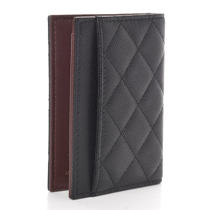 Chanel Caviar Quilted Card Holder Wallet Black 3 of 8