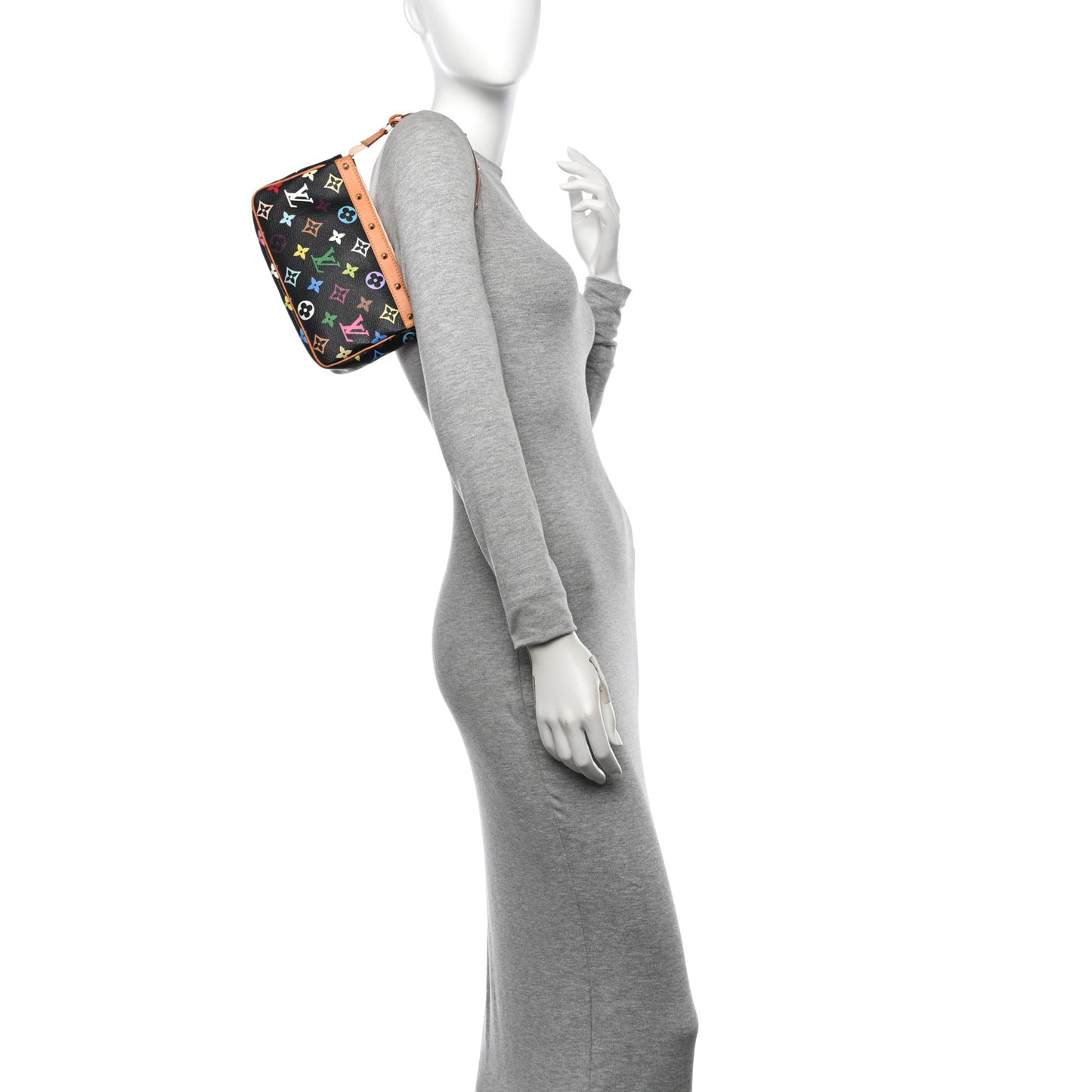 Monogram Multicolor Pochette Accessories Black