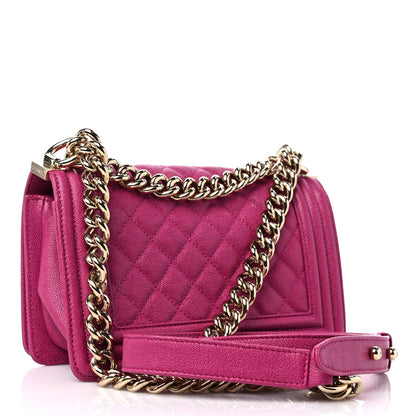 Chanel Caviar Quilted Small Boy Flap Fuchsia 3 of 11