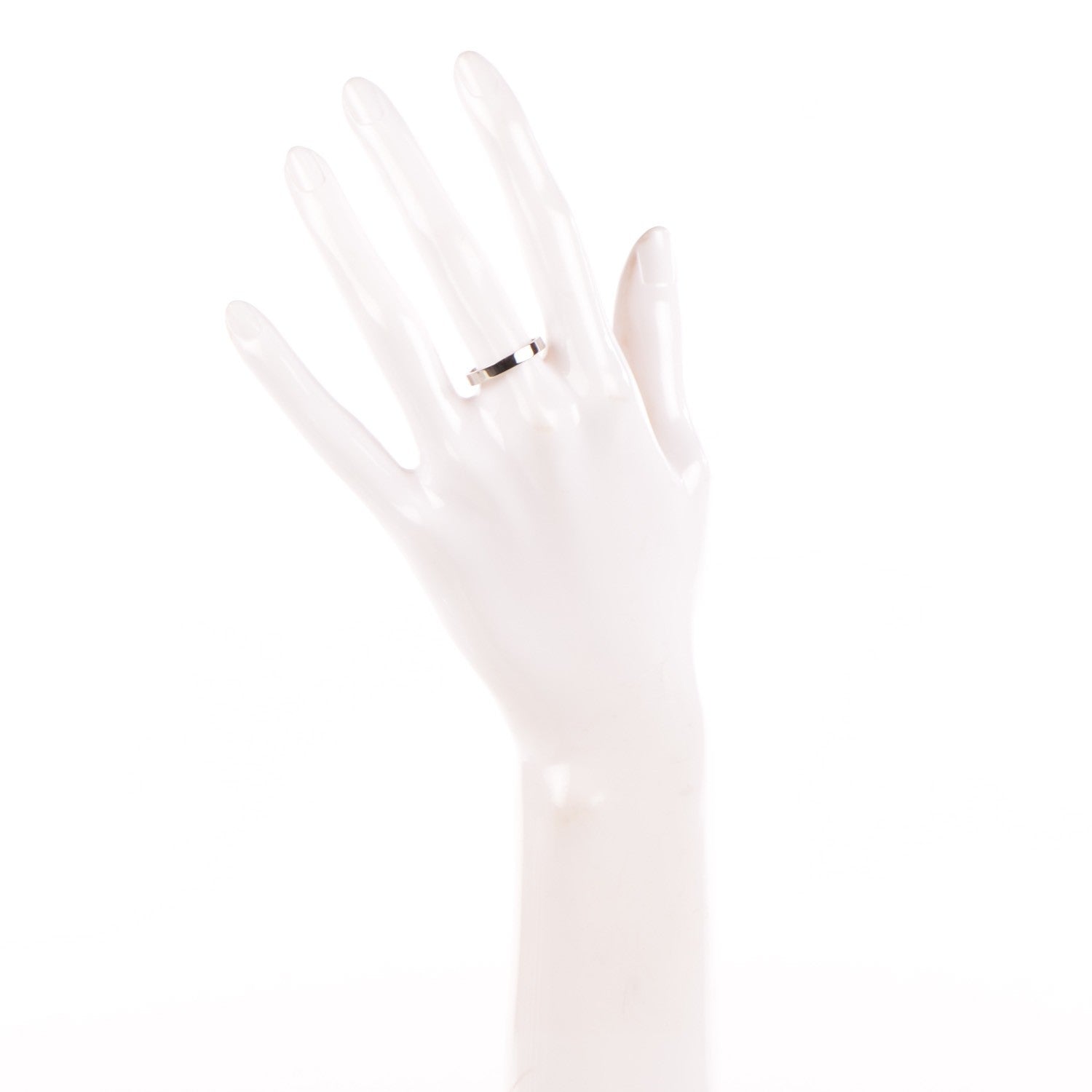 Cartier Platinum Diamond 3mm C De Wedding Band Ring 54 6.75 2 of 5