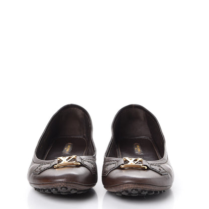 Louis Vuitton Calfskin Oxford Ballerina Flats 39.5 Brown 2 of 12