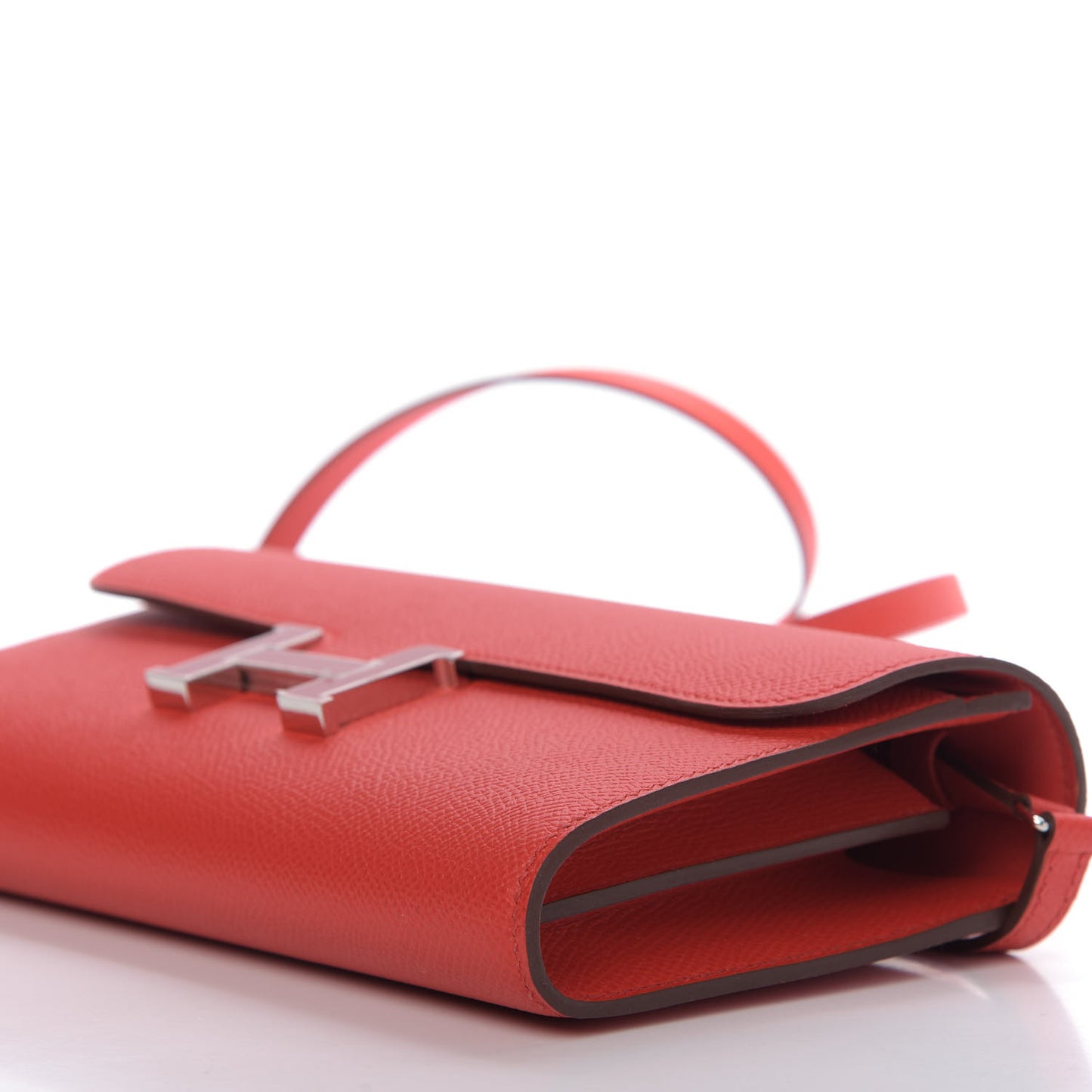 Epsom Enamel Constance Wallet To Go Rouge De Coeur Rubis