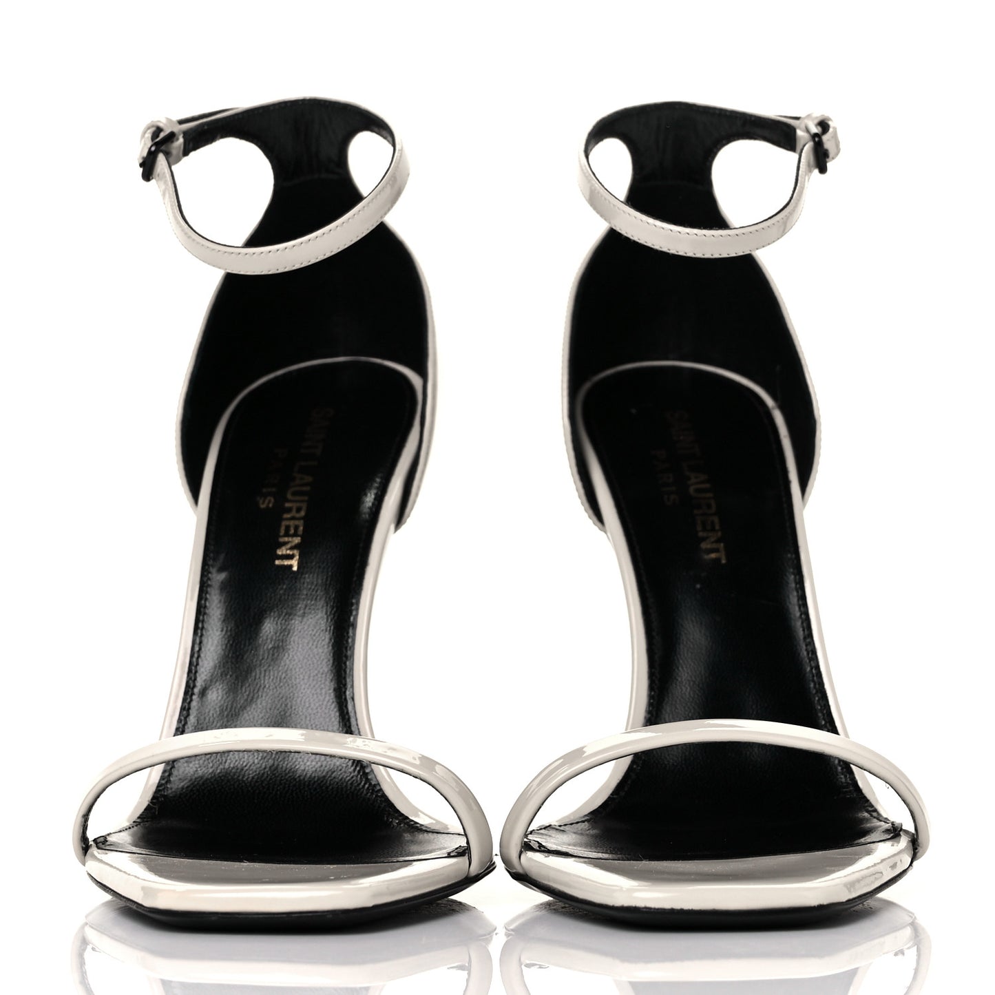 Patent Calfskin Opyum 110 Sandals 36.5 Neutro