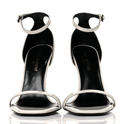 Saint Laurent Patent Calfskin Opyum 110 Sandals 36.5 Neutro 2 of 9