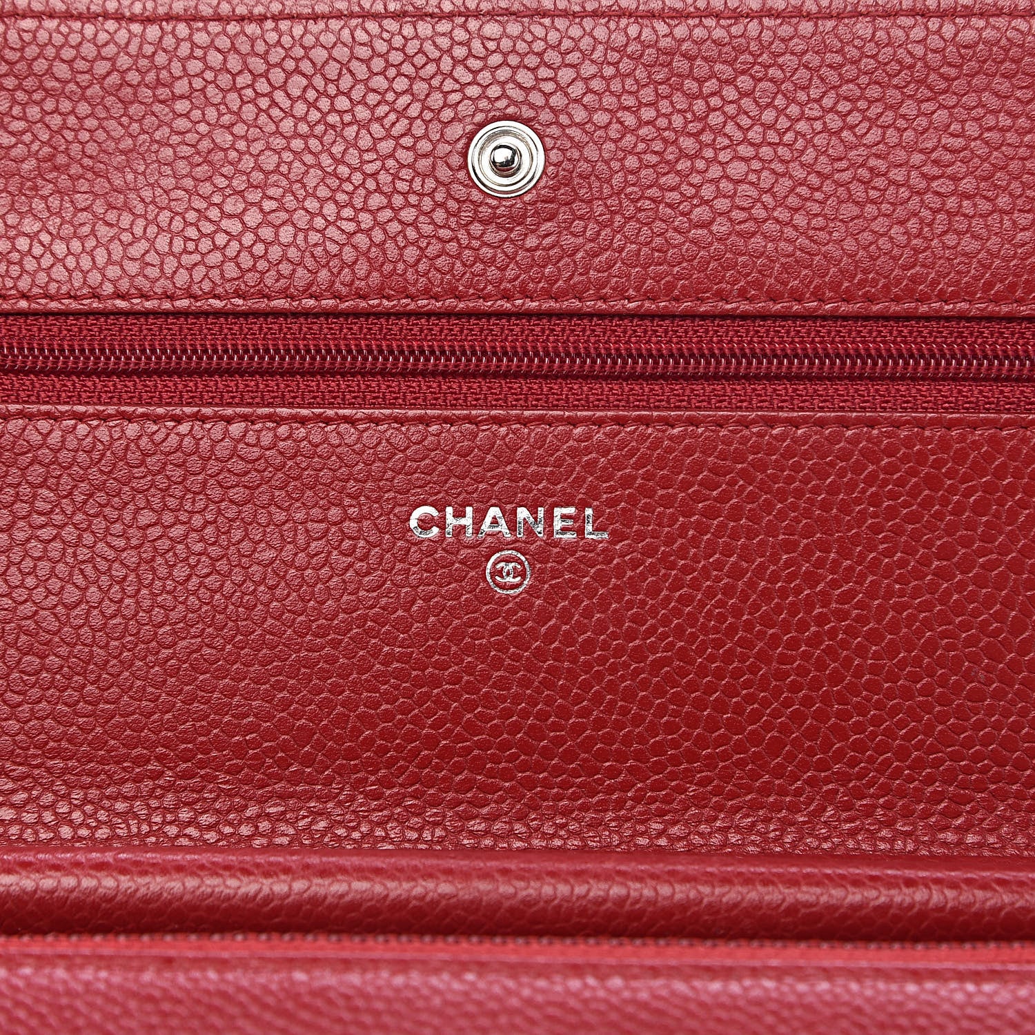 Chanel Caviar Quilted Wallet on Chain WOC Red 6 of 12