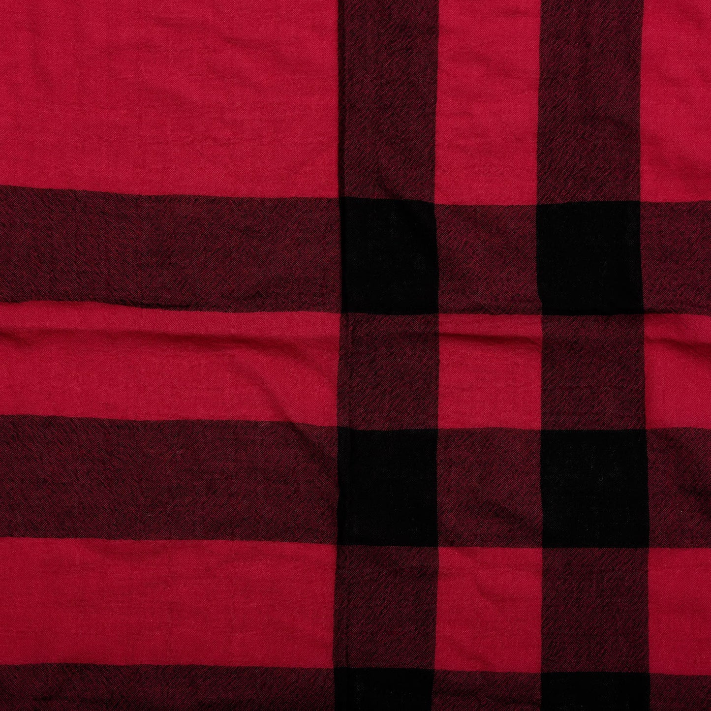 Merino Wool Check Square Scarf Fucshia