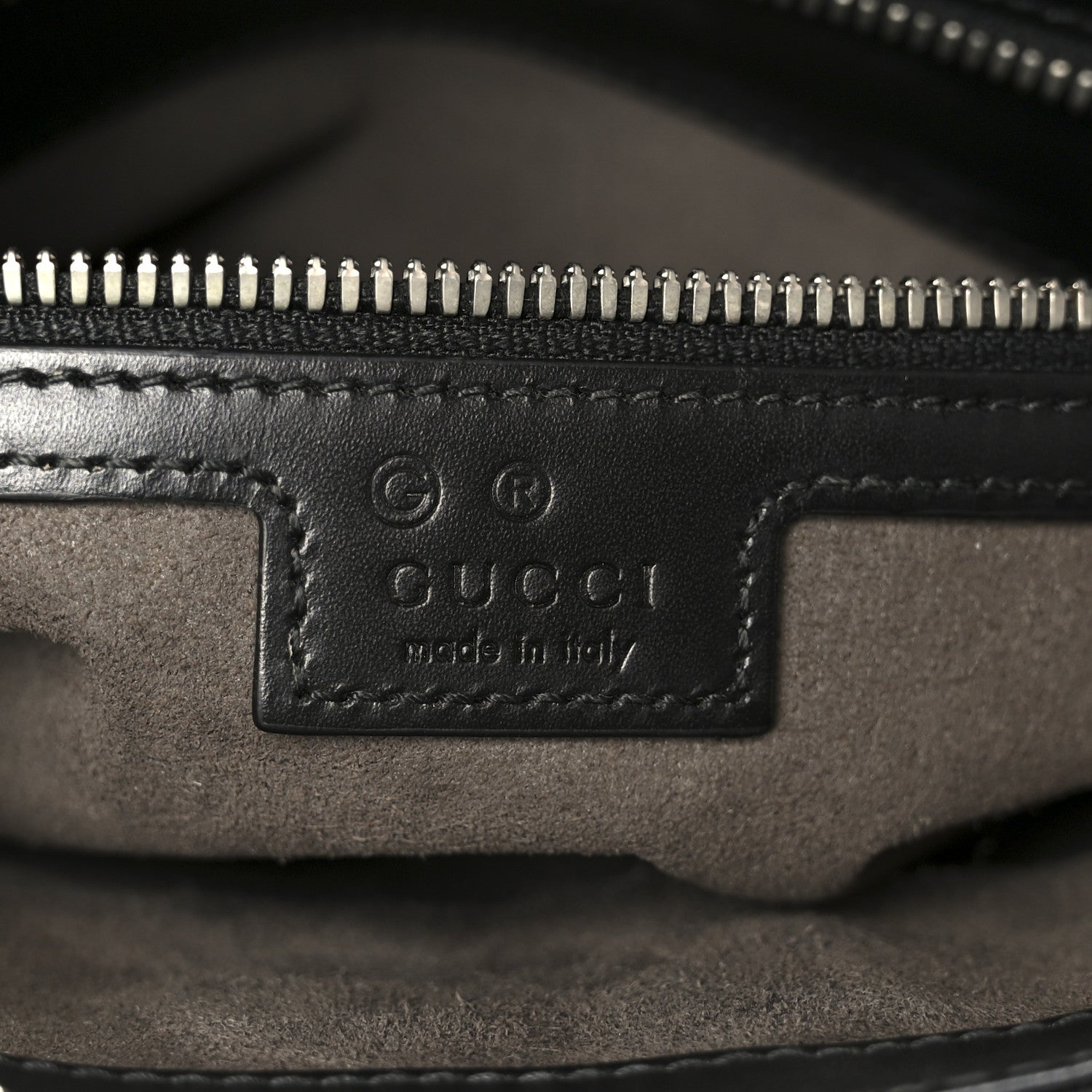 Gucci Guccissima Signature Small Messenger Bag Black 6 of 11