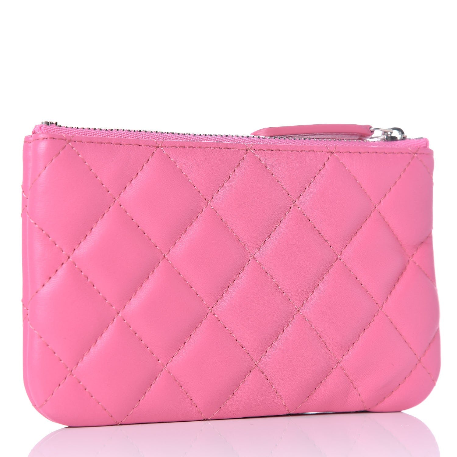 Chanel Lambskin Quilted Small Cosmetic Case Pink 3 of 8