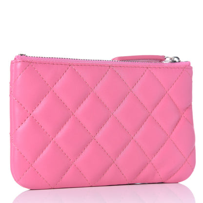 Chanel Lambskin Quilted Small Cosmetic Case Pink 3 of 8