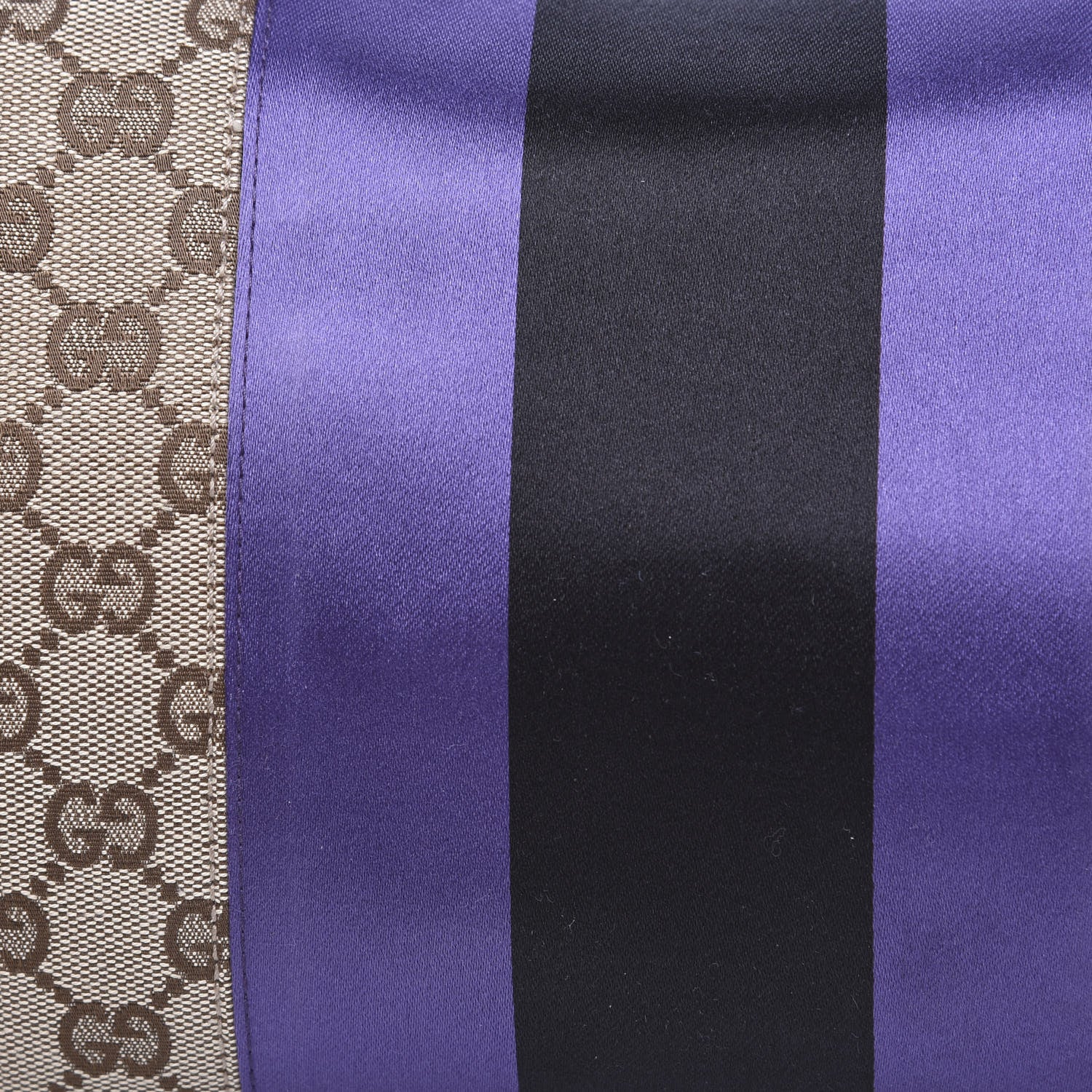 Gucci Monogram Horsebit Web Flap Bag Brown Purple 15 of 16