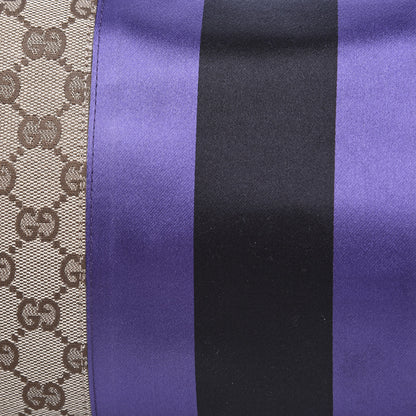 Gucci Monogram Horsebit Web Flap Bag Brown Purple 15 of 16