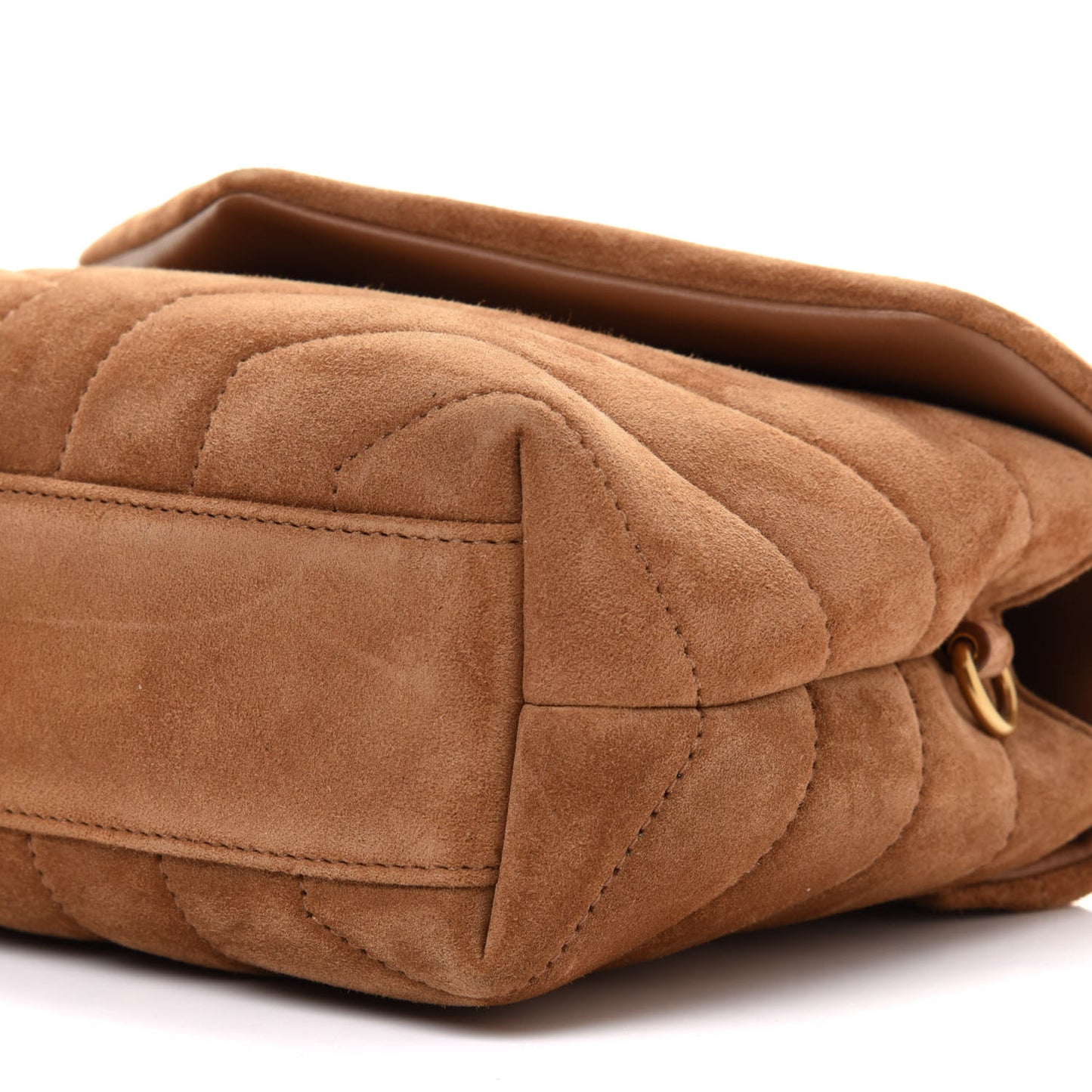 Suede Toy Loulou Shoulder Bag Cinnamon