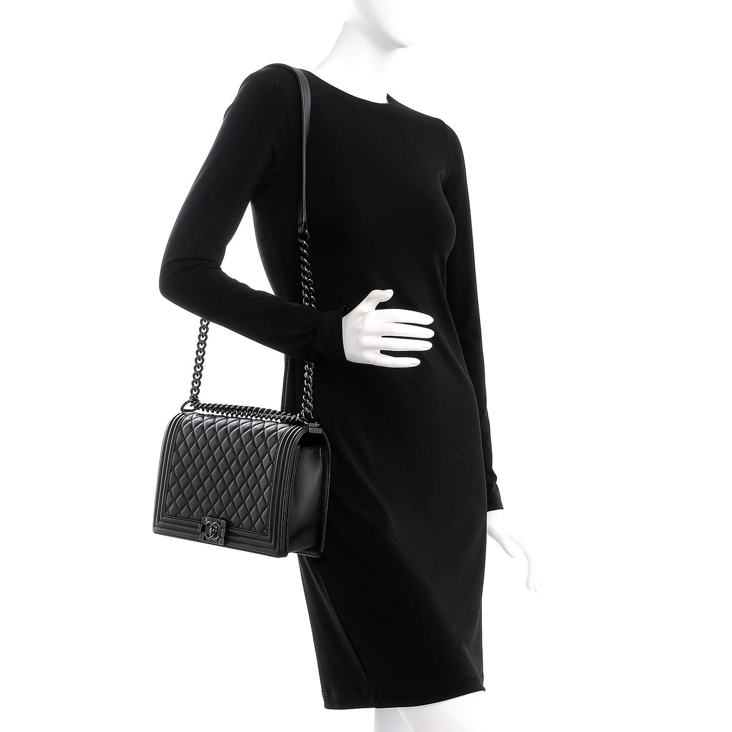 Caviar Quilted New Medium Boy Flap So Black