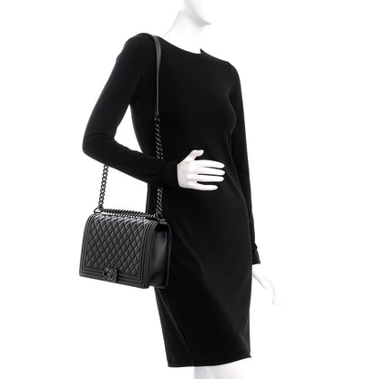 Chanel Caviar Quilted New Medium Boy Flap So Black 2 of 8