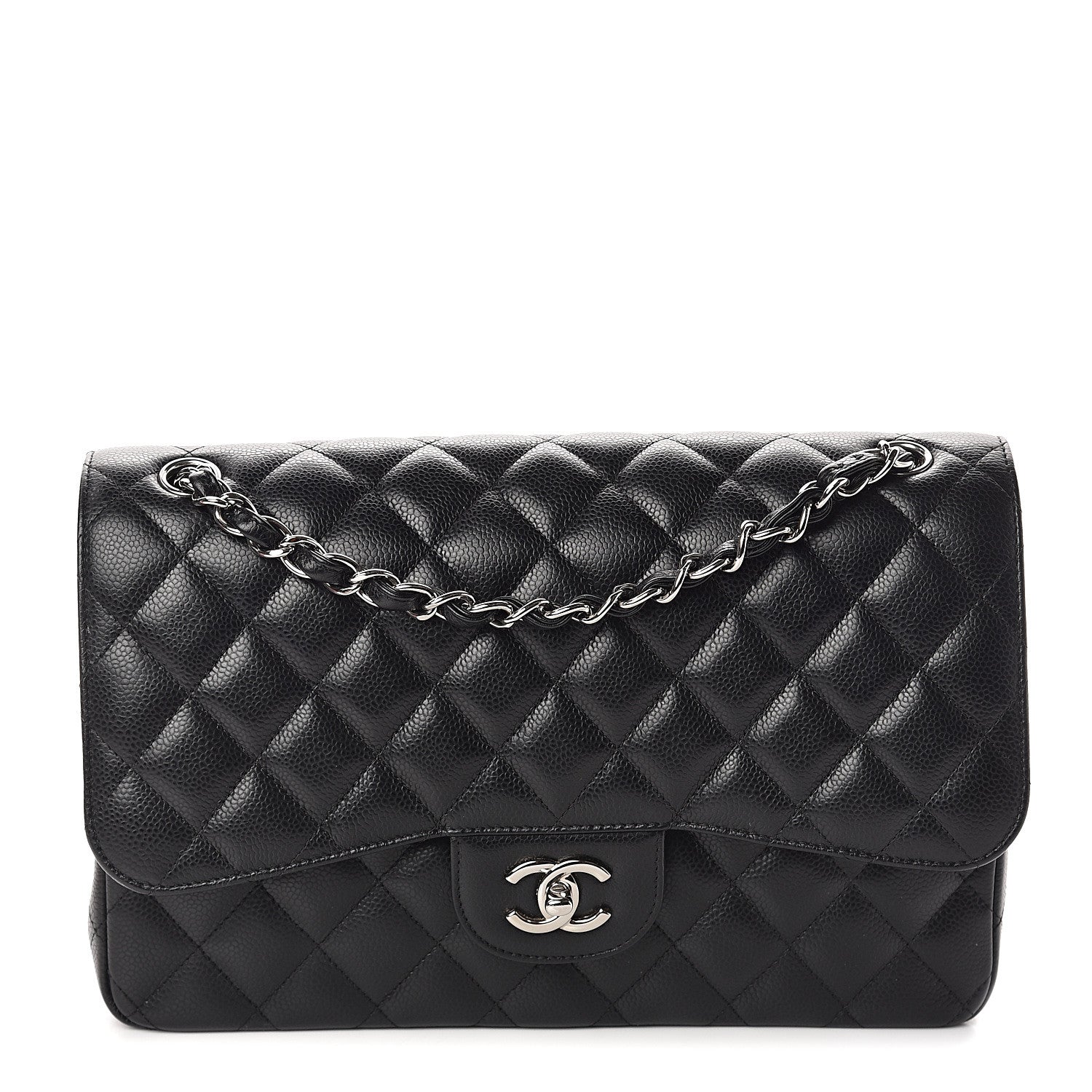 Chanel Caviar Quilted Jumbo Double Flap Black 1 of 10