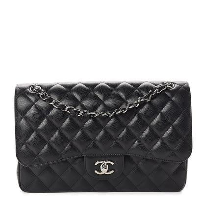 Chanel Caviar Quilted Jumbo Double Flap Black 1 of 10