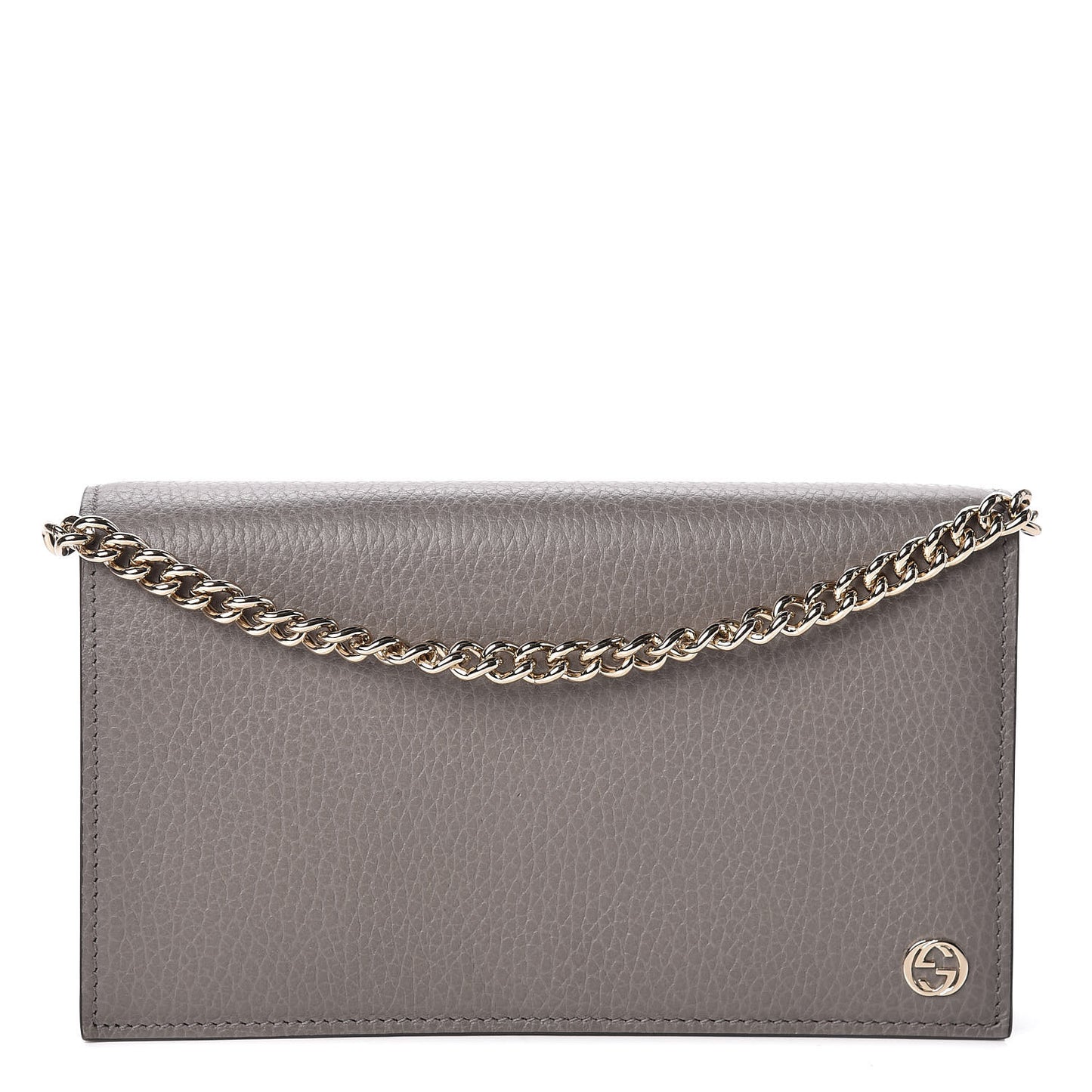 Dollar Calfskin Medium Betty Chain Wallet Loess