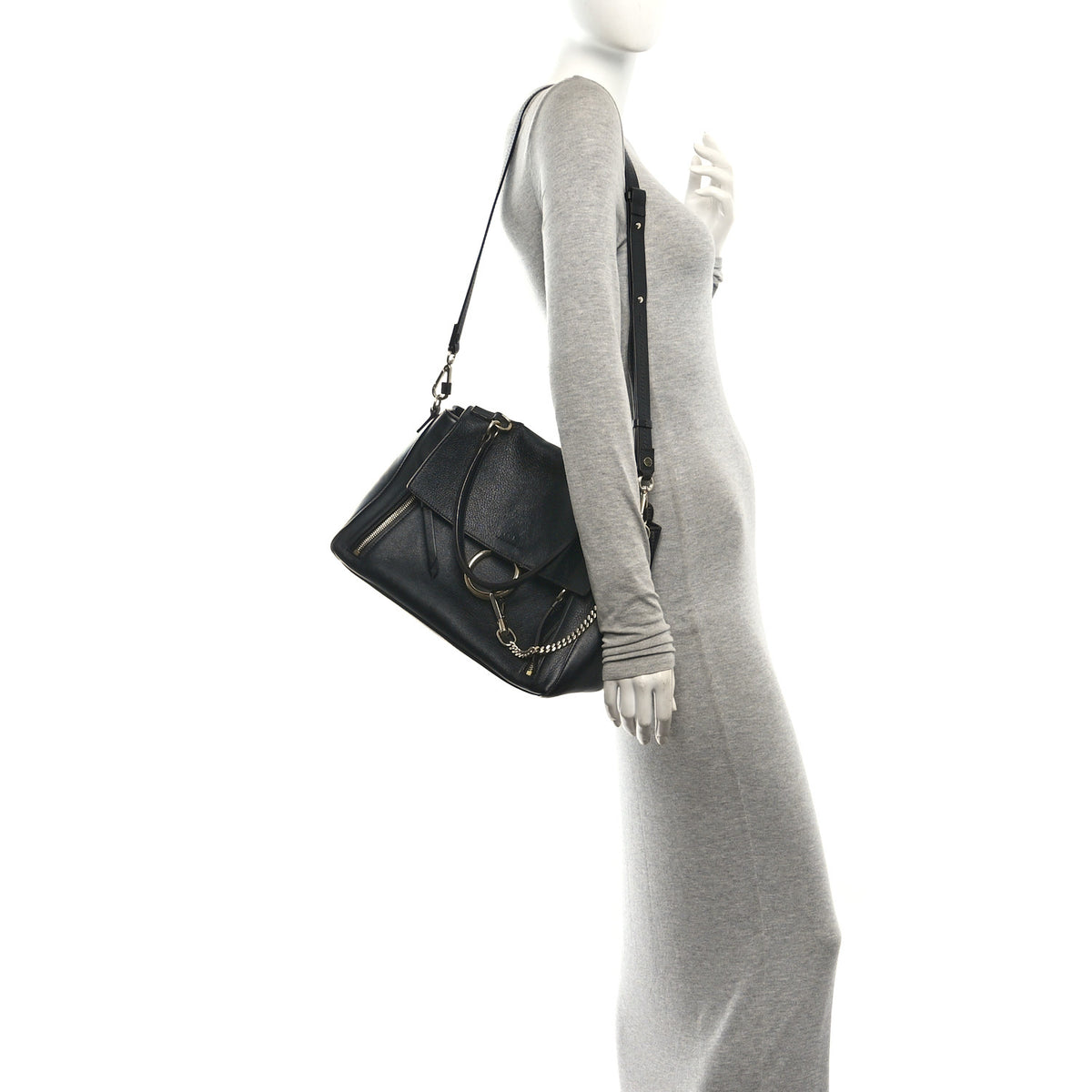 Chloe Calfskin Small Faye Day Shoulder Bag Black 2 of 11