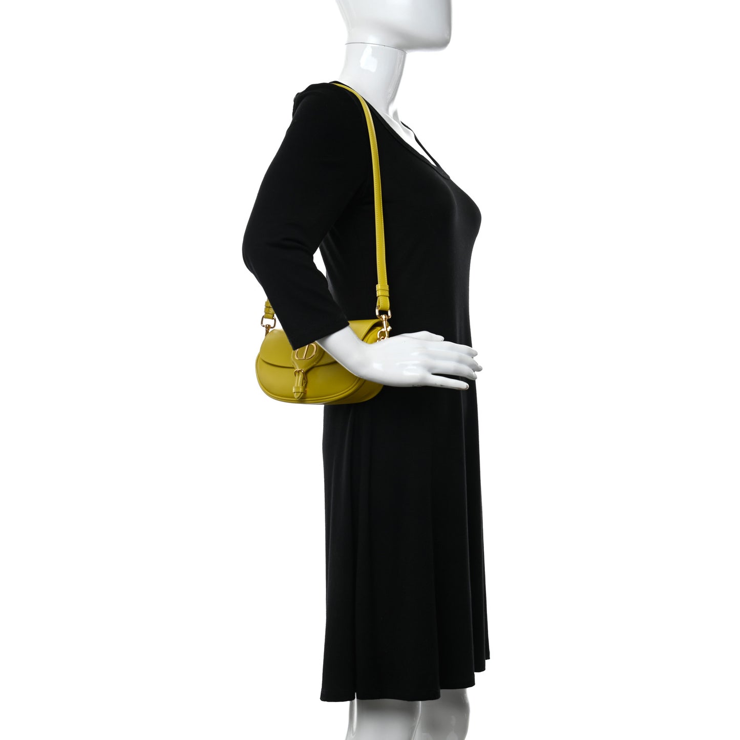 Box Calfskin East West Bobby Bag Mustard Yellow